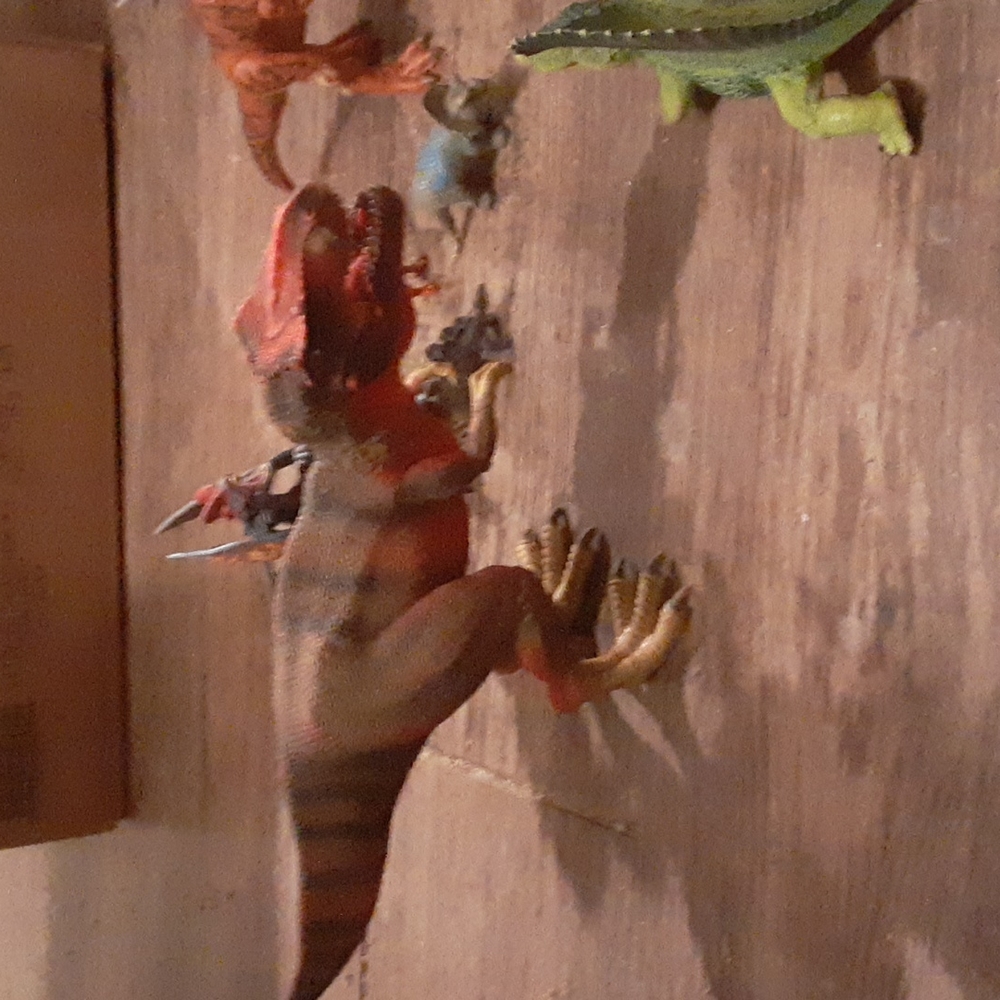 Dinosaur Winter Hat and 6 Dinosaur Toy Bundle - Picture 4 of 12